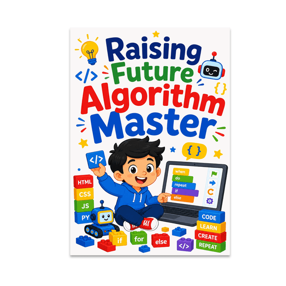 Raising Future Algorithm Master - Children's Coding Wall Decor - 13x19 Poster Print