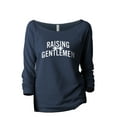 thumbnail image 1 of Raising Gentlemen Women's Fashion Slouchy 3/4 Sleeves Raglan Lightweight Sweatshirt Navy Medium, 1 of 3