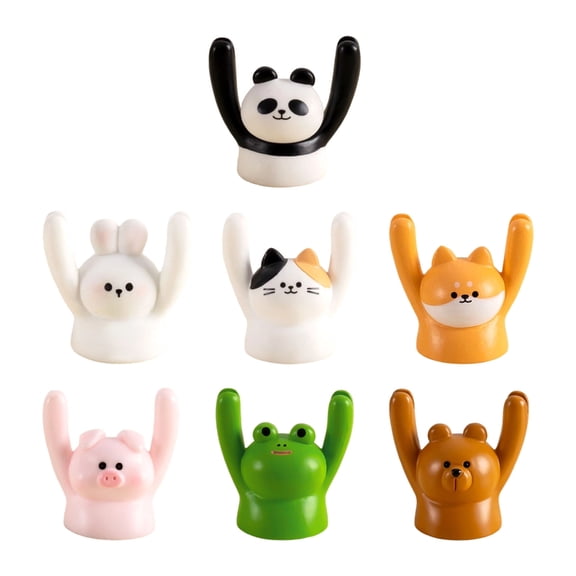 Raising HandAn1ma1Photo Holder Desktop Place Cards Stand Microlandscape