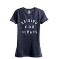 thumbnail image 1 of Raising Kind Humans Women's Fashion Relaxed T-Shirt Tee Heather Navy Medium, 1 of 3
