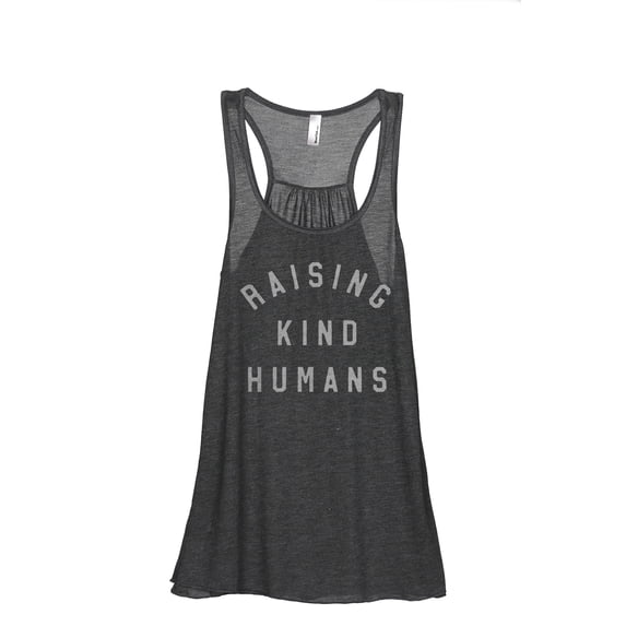 Raising Kind Humans Women's Fashion Sleeveless Flowy Racerback Workout Yoga Tank Top Charcoal Grey Large