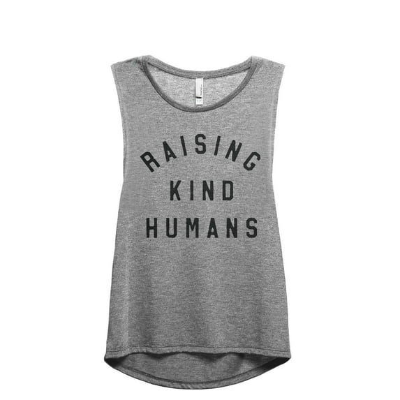 Raising Kind Humans Women's Fashion Sleeveless Muscle Workout Yoga Tank Top Heather Grey Grey Small