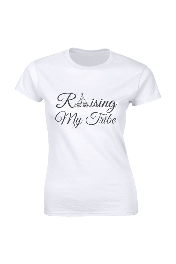 Raising My Tribe Native Arrow and Tent - Mothers Day Party Women's Tee Shirt