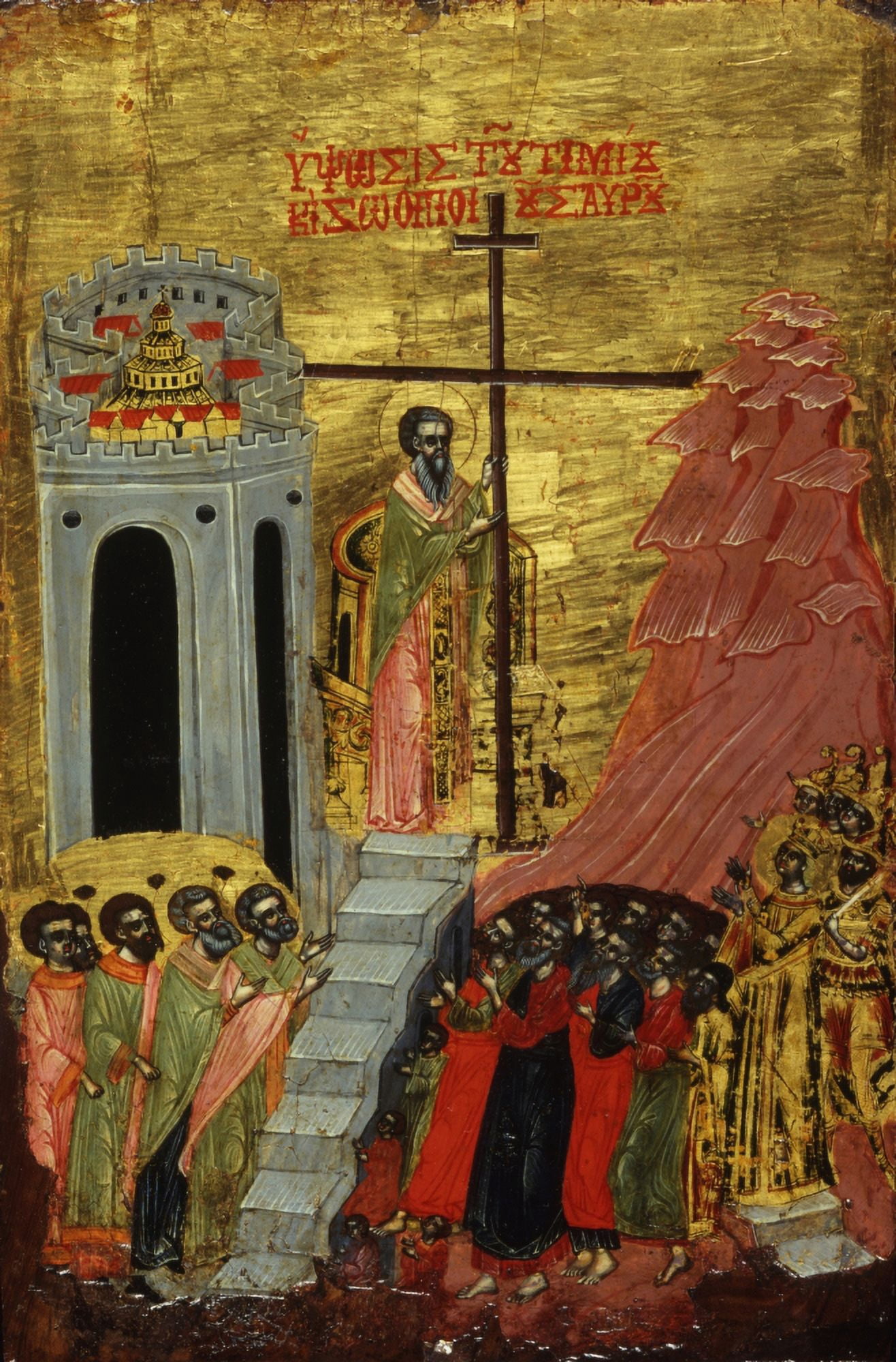 Raising Of The Cross Canvas Art - (24 x 36)