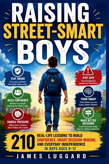 Raising Street-Smart Boys: 210 Real-Life Lessons to Build Confidence, Smart Decision-Making, and Everyday Independence i, (Paperback)