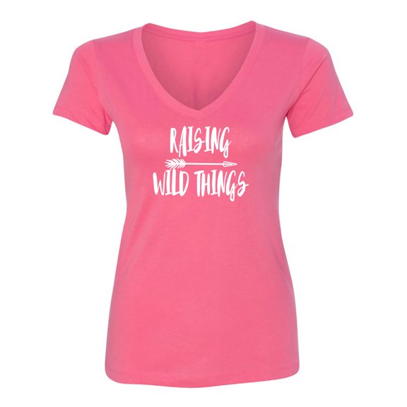 Raising Wild Things Womens V-Neck T-Shirt