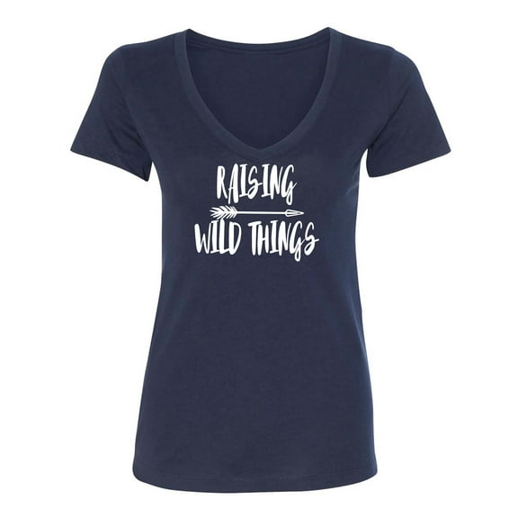 Raising Wild Things Womens V-Neck T-Shirt