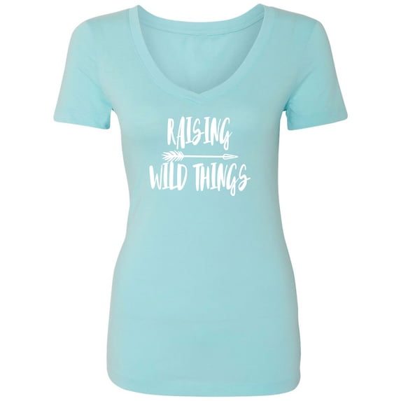 Raising Wild Things Womens V-Neck T-Shirt