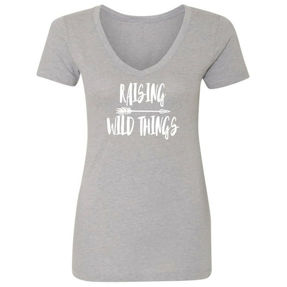Raising Wild Things Womens V-Neck T-Shirt