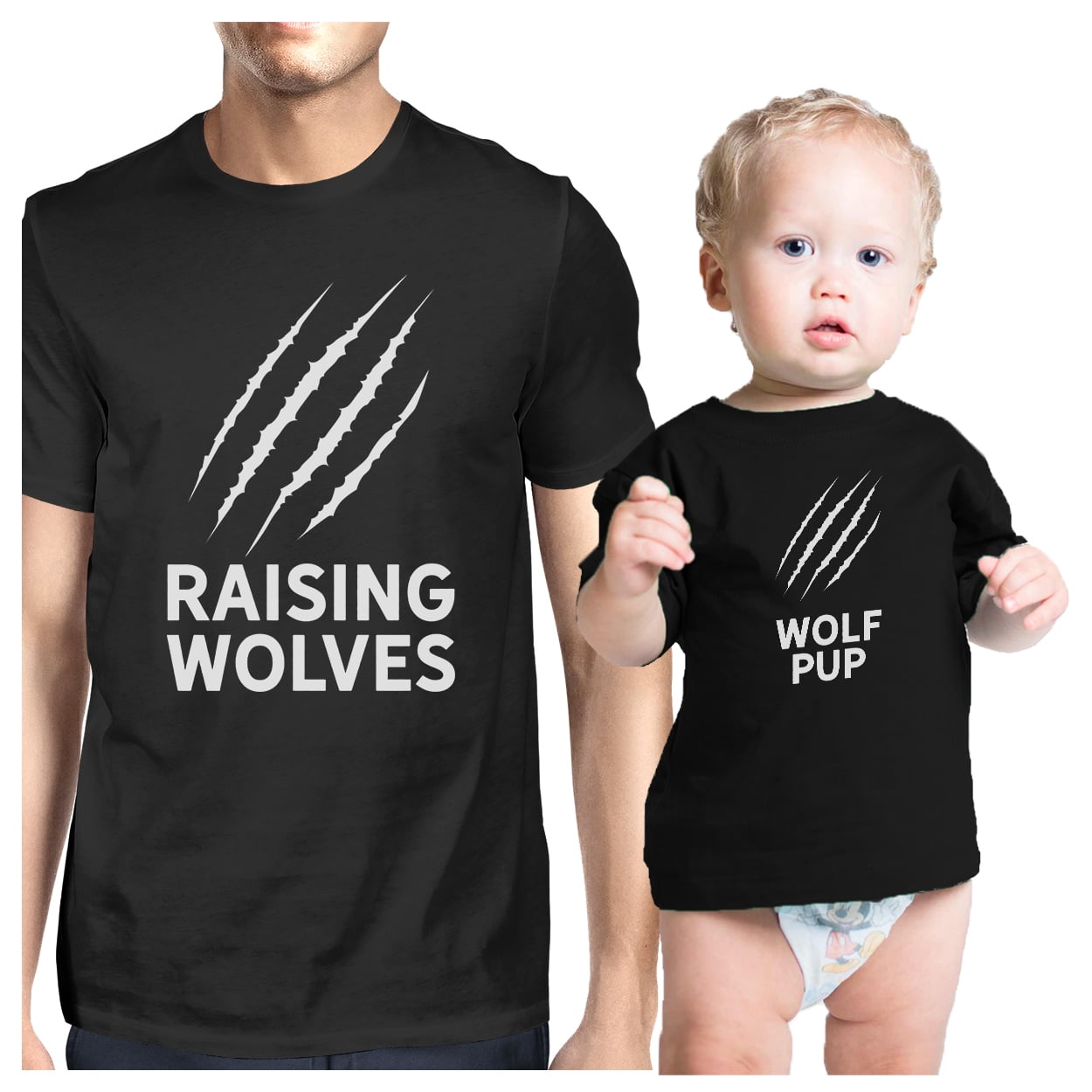 Raising Wolves Cute Fathers Day Gifts Funny Baby Graphic Tee Shirt ...