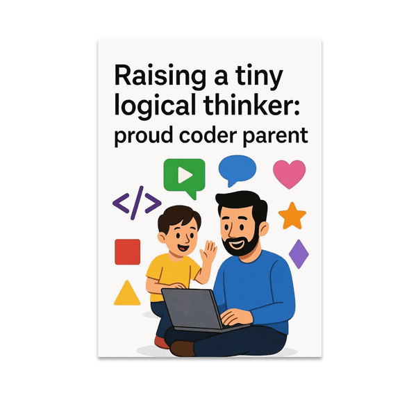 Raising a Tiny Logical Thinker - Proud Coder Parent - 13x19 Poster Print