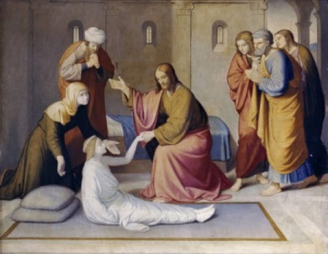 Raising of Jairus Daughter Johann Friedrich Overbeck (1789-1869German) Canvas Art - Johann Friedrich Overbeck (18 x 24)