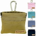 thumbnail image 1 of Raisingwell Dog Treat Pouch, Brown Pocket Sized Pet Training Pouch, Cotton Fabric, Hand Free Dog Walking Bag with Carabiner, Self-Closing Pet Feed Snack Reward, for Pet Puppy Travel or Outdoor Use, 1 of 5