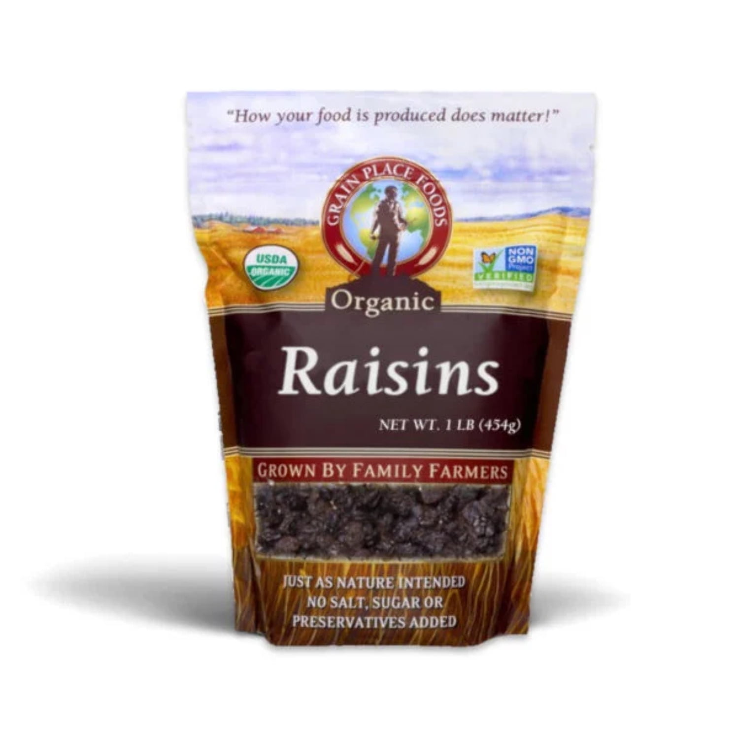 Raisins 1 lb. Bag Organic Natural Source of Energy, Vitamins