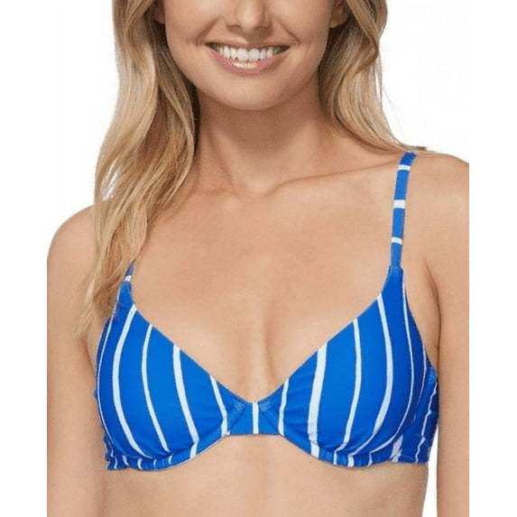 Raisins BLUE Juniors' Shore Thing Radical Underwire Bikini Swim Top, US Small
