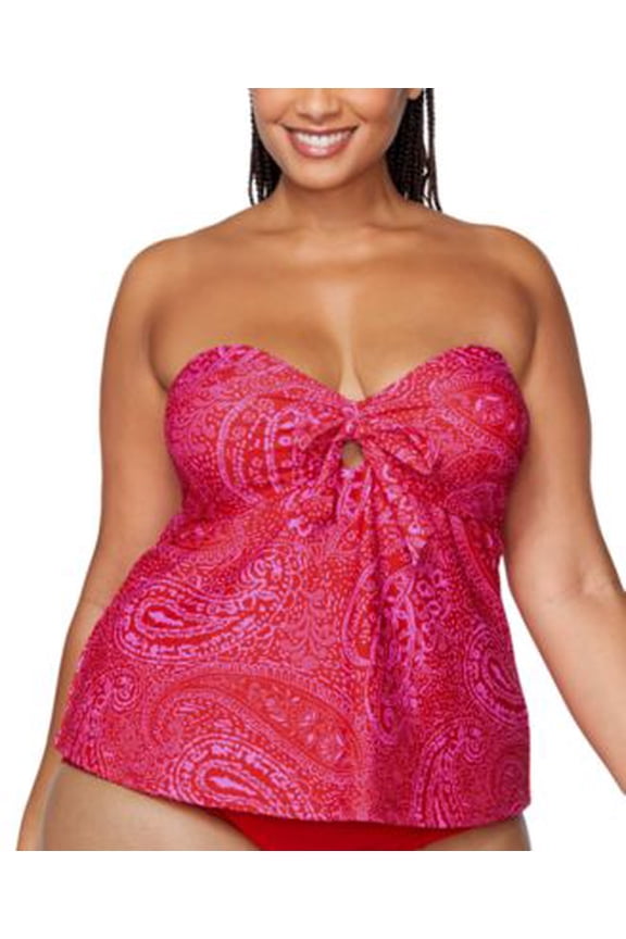 Raisins Curve Trendy Plus Size Zanzibar Stra Red 18W