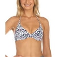 thumbnail image 1 of Raisins LEOPARD MULTI Juniors' Darwin Printed Splash Halter Swim Top, US Large, 1 of 2