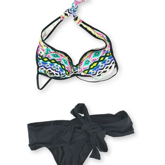 Raisins Womens Hollywood U-Wire Hi Lo 2 Piece Bikini, Pink, Medium