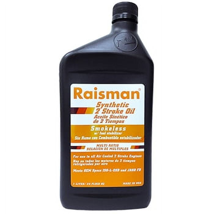 Raisman 2 Stroke Full Synthetic Oil, Nosmoke, 1 Liter JASO FD