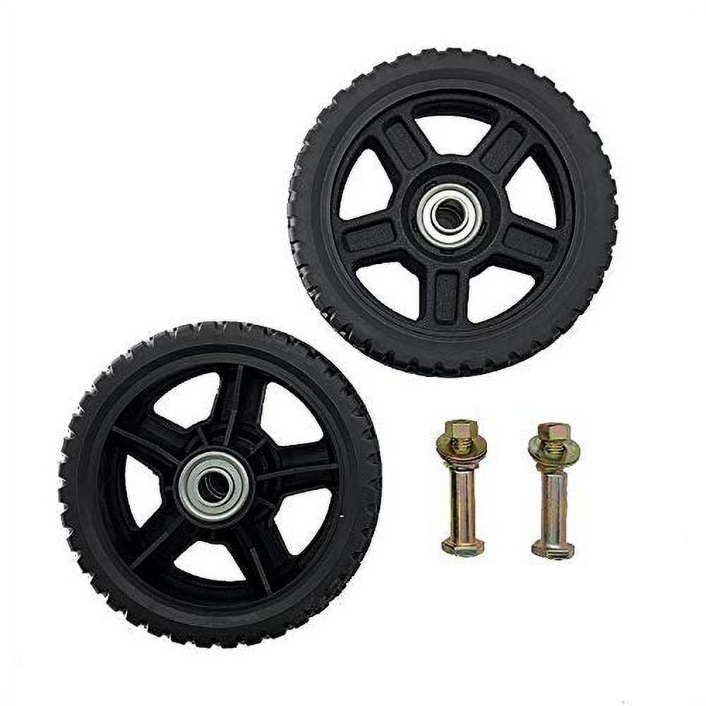 6 Inch Ride On Mower Rims Set of 2 Wheels Kit with Rim and Solid Tire for Push Mowers (6 Inch ...