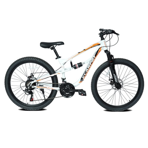 Raistyw 26" Mountain Bike for Adults, 21-Speed Adult MTB with Disc Brakes, High-Strength Steel Frame, All-Terrain Off-Road Bicycle for Men and Women, White