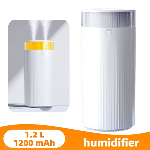 Raistyw Humidifiers for Bedroom Baby, 1.2L Cool Mist Humidifier with Night Light, 28 dB Quiet Ultrasonic Air Humidifier for Large Room, White