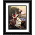 thumbnail image 1 of Raja Ravi Varma 2x Matted 20x24 Black Ornate Framed Art Print 'Painting of the Goddess Saraswati ', 1 of 2