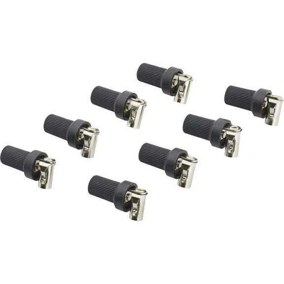 Speedway Motors Rajah 7mm Spark Plug Wire Ends, 90 Degree Vintage Style Connectors for Solid Core Plug Wires, Bag of 8 Terminals, Ideal for Flathead and Nostalgia Engines