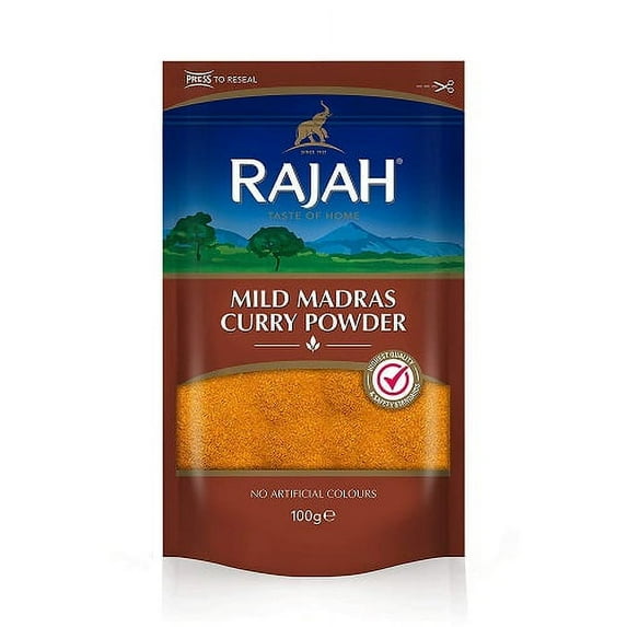 Rajah Mild Madras Curry Powder 100g (Pack of 4)