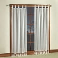 thumbnail image 1 of Rajah Pearl Ivory Semi Sheer Polyester Voile Victorian Tab Top Window Treatment 2-84L Panels Set, 1 of 5