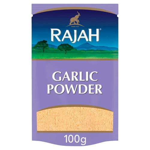 Rajah Spices Ground Garlic Powder 100g, British Import (Pack of 2)