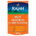 thumbnail image 1 of Rajah Spices Ground Hot Madras Curry Powder 100g, British Import (Pack of 2), 1 of 4