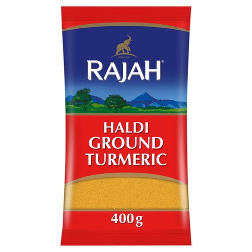 Rajah Spices Haldi Ground Turmeric Powder 400g, British Import (Pack of 2)