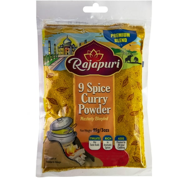 Rajapuri Mixed Spices | 9-Spice Hot Curry Powder | 3 Oz. / 85g