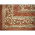 thumbnail image 1 of Rajasthan Block Print Paisley Tapestry Cotton Bedspread 108" x 88" Full-Queen Salmon, 1 of 2