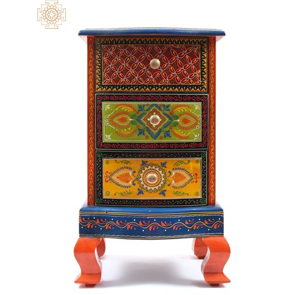 Rajasthani Art Table with Drawer