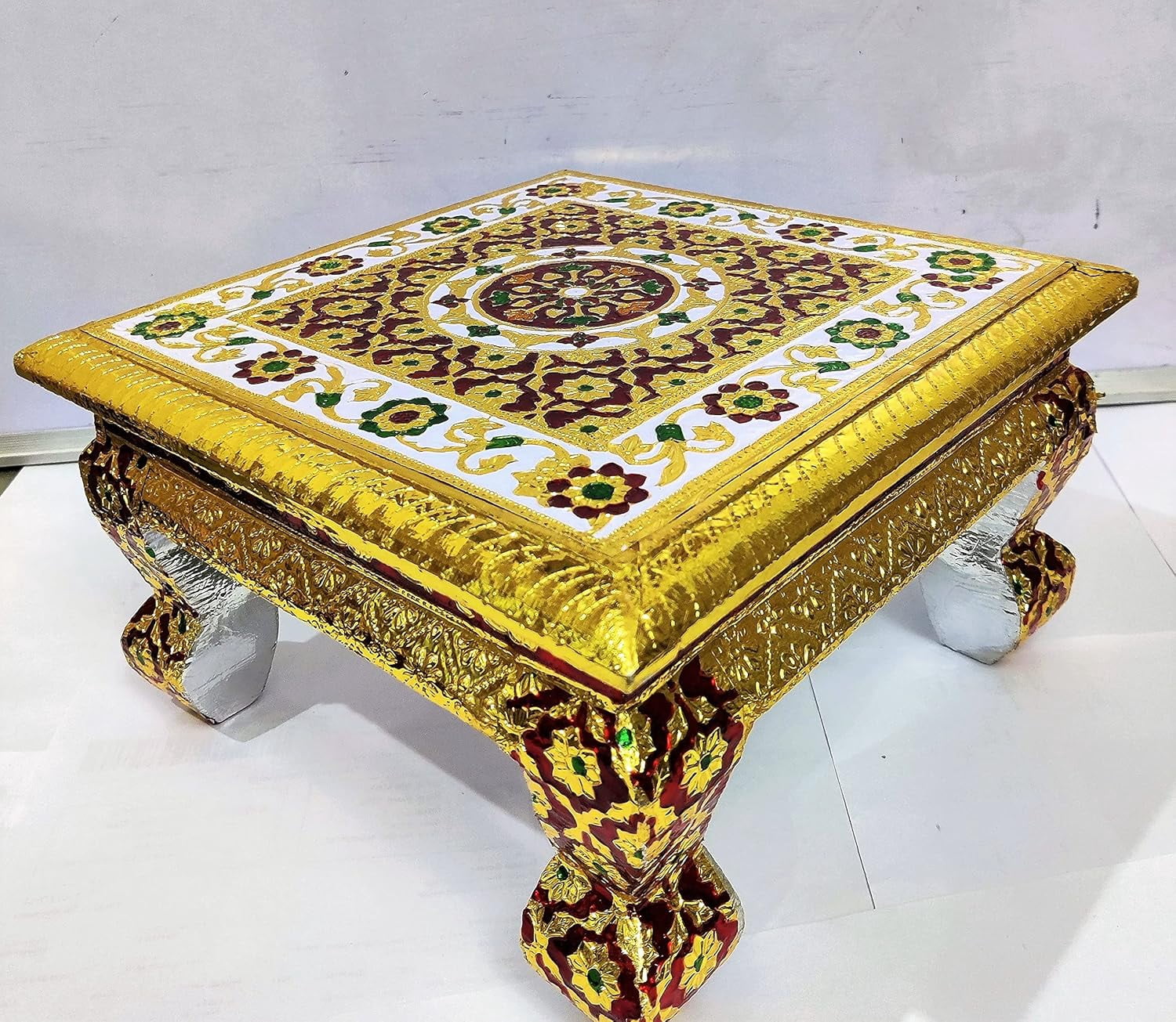 Rajasthani HAAT and Craft Wooden Handcrafted Multicolor Pooja ...