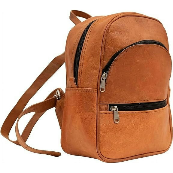 Rajeriya- Travel Ready Designer Leather Backpack Purse for Women Stylish, Spacious, and Tassel-Adorned Shoulder Bags Tan Brown ''11 inch''