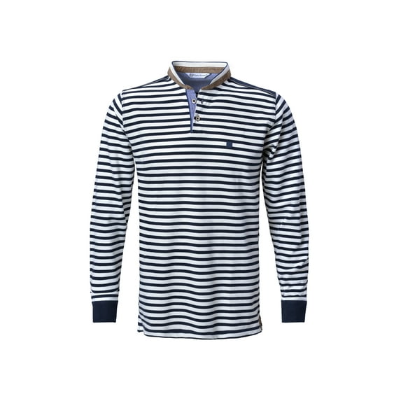 Rajiva Agrawal: Men's Full Sleeves Mandarin Collar T-Shirt (Color: White, Size: Large)