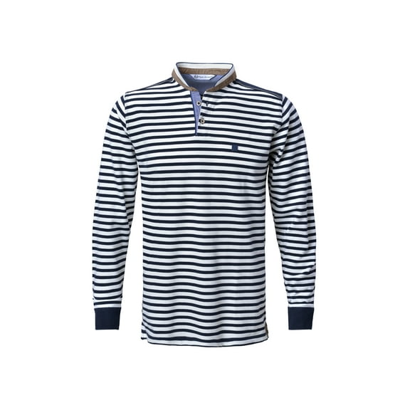 Rajiva Agrawal: Men's Full Sleeves Mandarin Collar T-Shirt (Color: White, Size: Large)