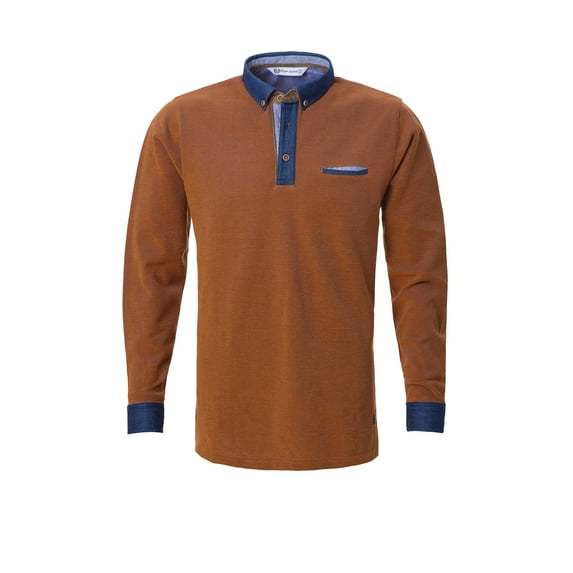 Rajiva Agrawal: Men's Full Sleeves T-Shirt with Elbow Patch (Color: Beige, Size: Large)