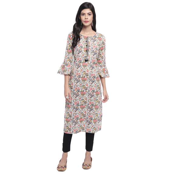 Rajnandini Women's Pure Cambric Cotton Jaipuri Printed Kurti (JOPLJPR135-XXL_White_XXL)