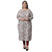 Rajnandini Women's Pure Cambric Cotton Jaipuri Printed Kurti (JOPLJPR83X-XXL_White & Red_XXL)