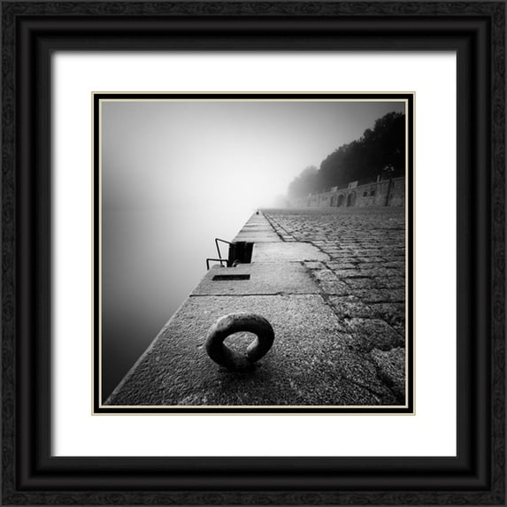 Rak, Martin 26x26 Black Ornate Wood Framed with Double Matting Museum Art Print Titled - Riverbank