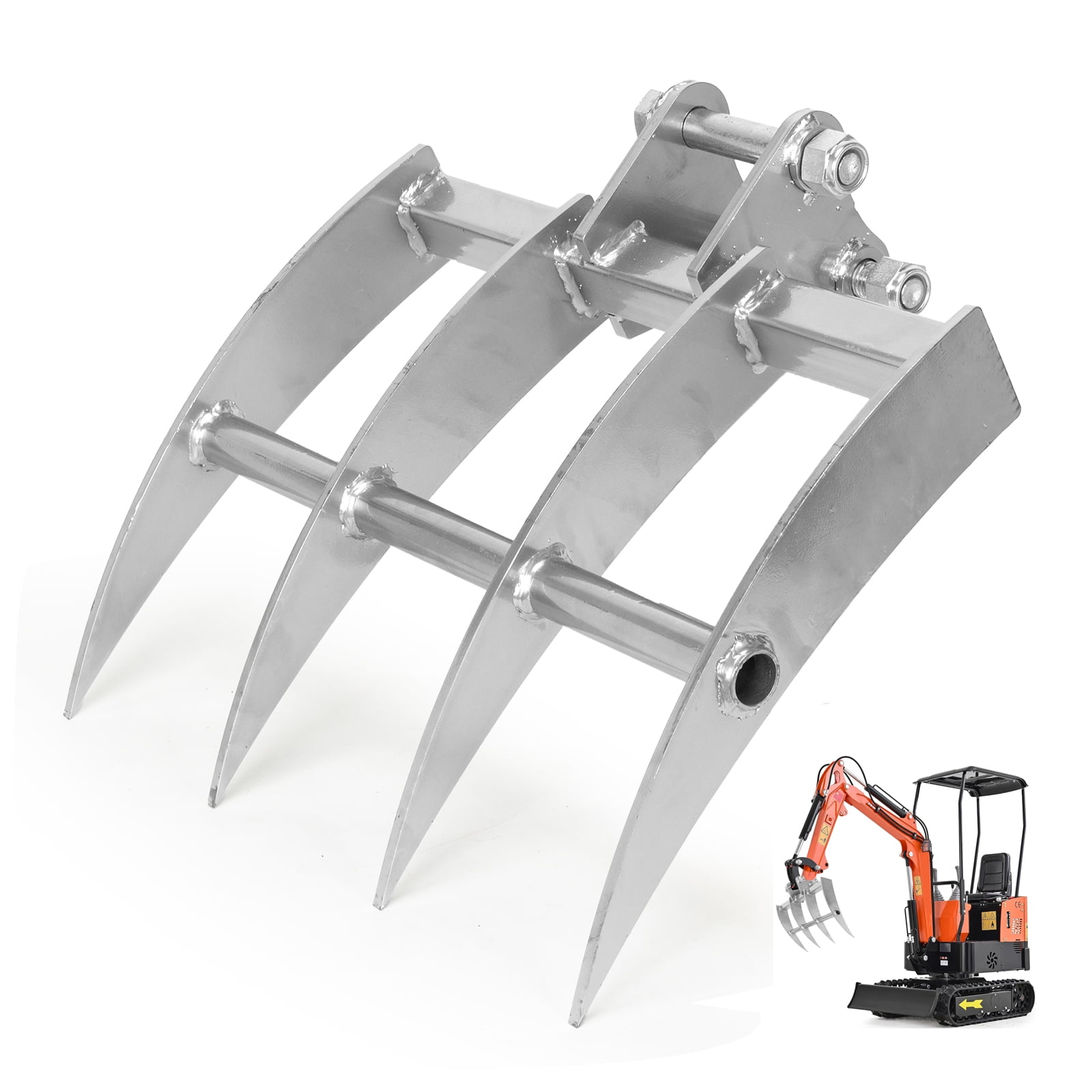 Rake Attachments For Small Digger Mini Excavator 0.8-2Ton ∮25*160 ...