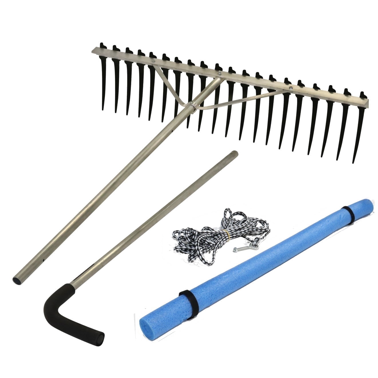 Large Pond Rakes Rake Zilla | Extra Large Heavy Duty Aquatic Weed Rake with Long Tines ...