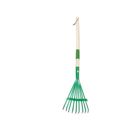 Rakes With Hardwood Handle 28 Inch Child Size Garden Leaf Rake Lightweight Cute Blue Head Great Garden Tool Gift For Kids