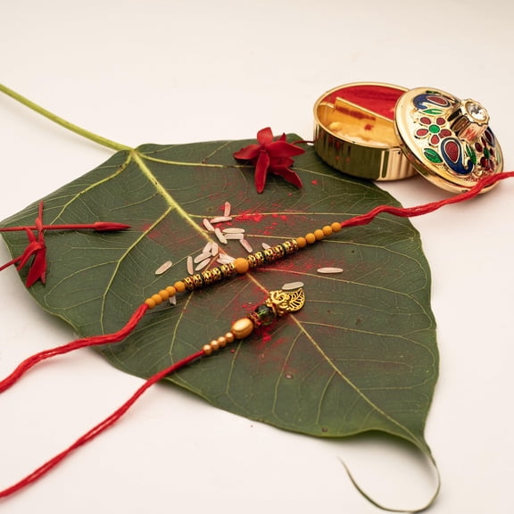 Rakhi Lumba set of 2 Rakhi for Brother and Bhabhi Bhaiya Bhai Rakhi Set of 2 Couple Pair Rakhi Dora Thread gift Pack for Raksha Bandhan gifts Rakhi Bracelet for Veera Brother Sister Festival Rakhi