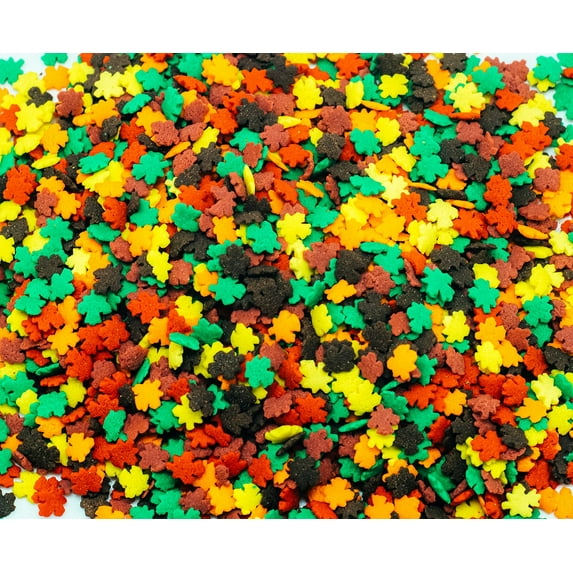 Raking in the Fall - Decorating Edible Cake Cupcake Cookies Confetti Sprinkles Autumn Leaves Fall Leaf Blend Mix Sprinkles Harvest Thanksgiving Fall Autumn Sprinkle - 12 oz