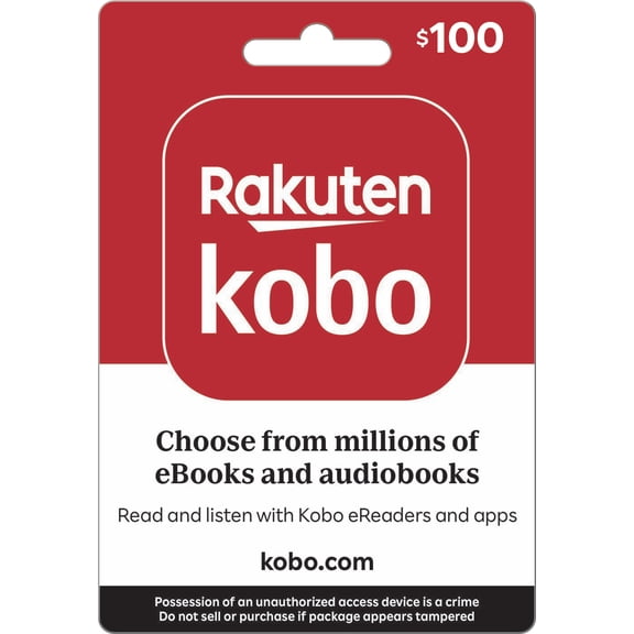 Rakuten Kobo $100 Gift Card [Digital]